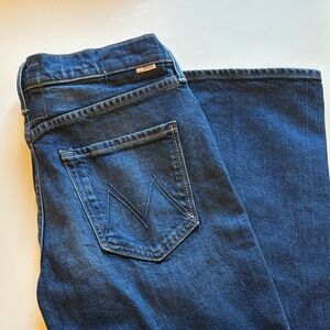 MOTHER Straight-Leg Jeans in Indigo Blue